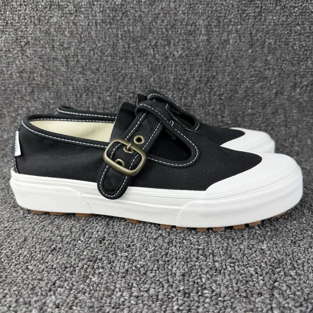 Vans Style 93 Mary Jane Sneakers Shoes Buckle Black White Canvas Womens 6.5 - Picture 2 of 8